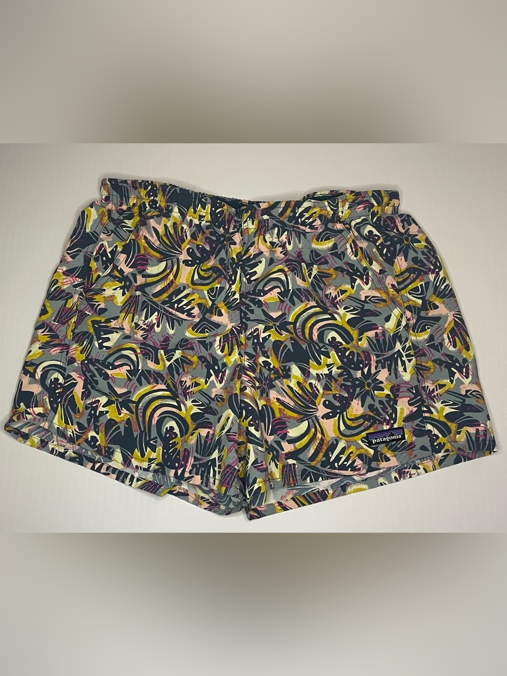Patagonia Women's Baggies Shorts Wild Botanist Tidal Teal Floral - Inseam 4"